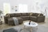 Jockenhöfer Wohnlandschaft Brixen U-Form braun 379x86x94cm Microfaser Bettfunktion, Bettkasten, Ottomane links