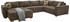 Jockenhöfer Wohnlandschaft Brixen U-Form braun 379x86x94cm Microfaser Bettfunktion, Bettkasten, Ottomane links