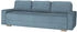 INOSIGN 3-Sitzer SHERIDIAN , Feincord & Velvet blau 225x80x94cm mit Wellenunterfederung, B/H/T 225/94/80 blau