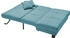 ell+ell Schlafsofa Tilda blau (petrol) 160x90x100cm 160 cm inkl. 2 Zierkissen petrol