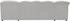 Domo Polstermöbel Wohnlandschaft Flores Leder-Bezug U-Form silber 293x84x182cm