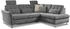 DIE PLANBAR Ecksofa MP-IN20016 L-Form grau 242x87x116cm mit Kopfstützen Bettfunktion, mit Kaltschaum-Polsterung grau
