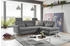 DIE PLANBAR Ecksofa MP-IN20016 L-Form grau 242x87x116cm mit Kopfstützen Bettfunktion, mit Kaltschaum-Polsterung grau