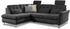 DIE PLANBAR Ecksofa MP-IN20016 L-Form schwarz 242x87x116cm mit Kopfstützen Bettfunktion, mit Kaltschaum-Polsterung schwarz
