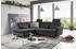 DIE PLANBAR Ecksofa MP-IN20016 L-Form schwarz 242x87x116cm mit Kopfstützen Bettfunktion, mit Kaltschaum-Polsterung schwarz