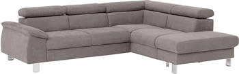 Cotta Collection Ecksofa Komaris L-Form grau 249x72x100cm Microfaser PRIMABELLE Kunstleder Feinstruktur