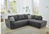 Jockenhöfer Ecksofa Luzern L-Form grau (dunkelgrau) 254x87x208cm mit Bettfunktion geräumigen Bettkasten dunkelgrau