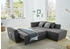 Jockenhöfer Ecksofa Luzern L-Form grau (dunkelgrau) 254x87x208cm mit Bettfunktion geräumigen Bettkasten dunkelgrau