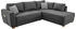 Jockenhöfer Ecksofa Luzern L-Form grau (dunkelgrau) 254x87x208cm mit Bettfunktion geräumigen Bettkasten dunkelgrau