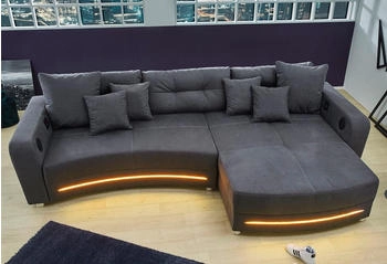 Jockenh&ouml;fer Ecksofa Laredo L-Form grau (dunkelgrau) 322x88x120cm / Luxus-Microfaser inklusive RGB