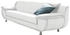 Trendmanufaktur 3-Sitzer Rondo Armlehnen chrom weiß (schneeweiß) 207x85x94cm PRIMABELLE SOFTLUX