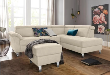 sit&more Ecksofa Arngast L-Form beige 245x84x194cm inklusive Kopfteilverstellung Federkern creme