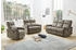 Jockenhöfer 2-Sitzer Amrum grau 130x100x90cm Liegefunktion durch halbautomatische Reclinerfunktion, TFK-Polsterung hellgrau