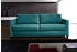 Bali Schlafsofa Norwalk blau 182x83x100cm Dauerschlaffunktion, mit Unterfederung / Lattenrost Matratze türkis