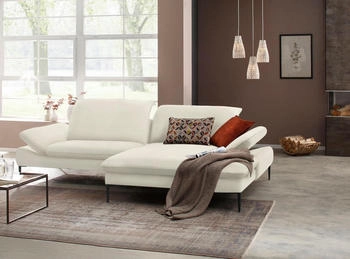 Willi Schillig Ecksofa enjoy&MORE L-Form weiß (weiß z59) 294x87x185cm Chenille R66 Longlife Xtra-Leder Z59
