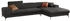 Willi Schillig Ecksofa piedroo mit Sitzkomfort L-Form grau (anthrazit r66) 343x70x193cm Chenille R66