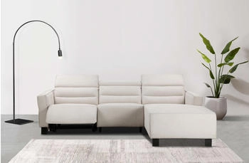Places of Style Ecksofa Carpari L-Form 263 cm beige 263x97x179cm USB/ Kopfteilverstellg creme