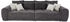 Jockenhöfer Big-Sofa Moldau grau 306x83x134cm Cord: Inklusive loser Rücken- Zierkissen, frei Raum stellbar grau