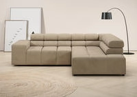 Home affaire Ecksofa "Ancona, Ecksofa, incl. Kopfteilverstellung, Breite 249 cm,
