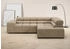 INOSIGN Ecksofa Ancona incl. Kopfteilverstellung + 3 Zierkissen L-Form beige (sand) 249x70x215cm