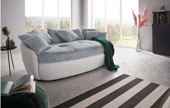 INOSIGN Big-Sofa Aruba grau (smoke, weiß) 238x79x140cm Luxus-Microfaser