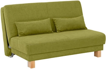 Home Affaire Schlafsofa Gina gr&uuml;n 140x86x95cm Chenille vom Sofa zum Bett mit einem Handgriff, 4 Breiten, Nierenkissen gr&uuml;n