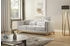 Home Affaire 3-Sitzer Viva beige (linen) 213x84x93cm mit Holzrahmen Eiche linen