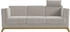 Home Affaire 3-Sitzer Viva beige (linen) 213x84x93cm mit Holzrahmen Eiche linen