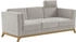Home Affaire 3-Sitzer Viva beige (linen) 213x84x93cm mit Holzrahmen Eiche linen
