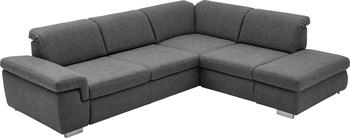 DIE PLANBAR Ecksofa MP-IN17041 L-Form 320x85x260cm Sitztiefenverstellung optional mit Kopfteilverstellung & Bettfunktion grau