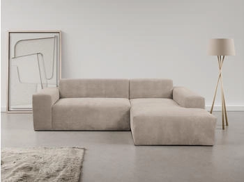 Woltra Ecksofa WERK2 Zeus-L grau hellgrau eige 253x70x188cm Curvy urbaner Optik hellgrau eige