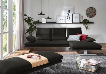Willi Schillig Ecksofa broadway L-Form schwarz schwarz z59 291x94x164cm Longlife Xtra-Leder Z59