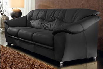 sit&more 3-Sitzer Savona schwarz 198x90x90cm PRIMABELLE-Microfaser SOFTLUX/Struktur Kunstleder