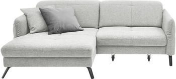 set one by Musterring Ecksofa SO 4400 V 259x84x167cm motorischer & Kopfverstellung, Fuß schwarz silber