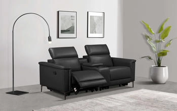 Places of Style Lund 2er-Kinosofa, TV-Sessel schwarz 195x97x99cm