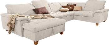Home Affaire Wohnlandschaft Lyla U-Form beige natur 352x81x214cm Luxus-Microfaser PRIMABELLE
