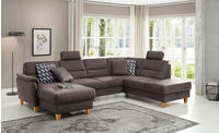 Home affaire Wohnlandschaft "Palmera U-Form, B: 308 cm" optional Schlaffunktion...