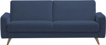 exxpo 3-Sitzer Samso, elegant aktueller Cord Bezug, Kippcouch blau navy 222x89x93cm Schlafsofa
