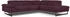 Egoitaliano Ecksofa Queenie lila plum 284x95x108cm Luxus-Microfaser Naturleder
