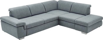 DIE PLANBAR Ecksofa MP-IN17041 L-Form grau steel 320x85x260cm Kopfteilverstellung & steel