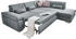 DIE PLANBAR Ecksofa MP-IN17041 L-Form grau steel 320x85x260cm Kopfteilverstellung & steel