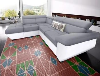 Cotta Collection Ecksofa Speedway L-Form grau weiß, grau 262x79x102cm /Basismaterial