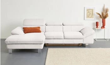 Cotta Collection Ecksofa Driver L-Form weiß 268x73x169cm BEEFY Kunstleder Softlux Naturleder