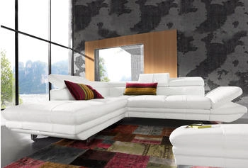 Cotta Collection Ecksofa Enterprise L-Form weiß altweiß 277x91x104cm Softlux-Kunstleder altweiß