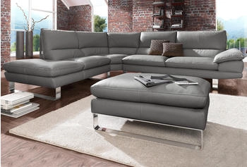 Calia Italia Ecksofa Dave, italienisches erstklassigem , L-Form grau 297x87x97cm NaturLeder Sorrento links