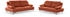Calia Italia 3-Sitzer Cezanne modern, elegant aufwendige Detailverarbeitung rot 49 rosso 215x90x109cm 49 rosso