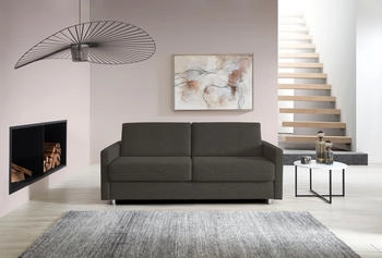 Bali Schlafsofa JUNARA Dauerschlaffunkiton 2 einzelne Matratzen grau silber eig 225x18x101cm silber