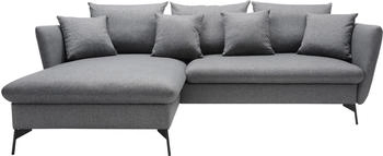 andas Ecksofa LIVORNO 258 cm L-Form grau anthrazit 258x91cm Federung Ottoman