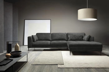 Trendmanufaktur Ecksofa Luzi Schlaffunktion bestellbar, L-Form grau eiffel tower 280x80x168cm M
