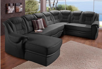 sit&more Wohnlandschaft Bellevue U-Form schwarz 327x94x217cm PRIMABELLE-Microfaser SOFTLUX-Kunstleder Naturleder